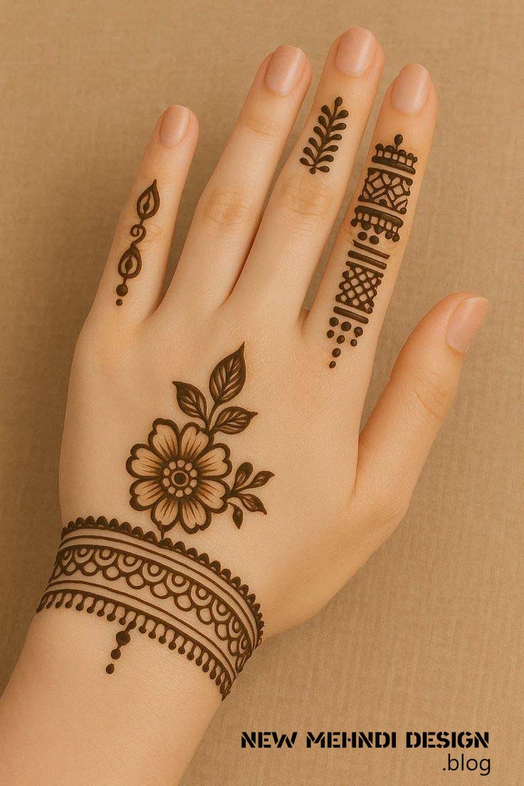 Minimalist Mehndi Design