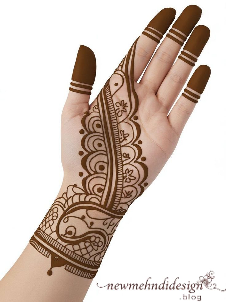 Minimalist Back Hand Mehndi