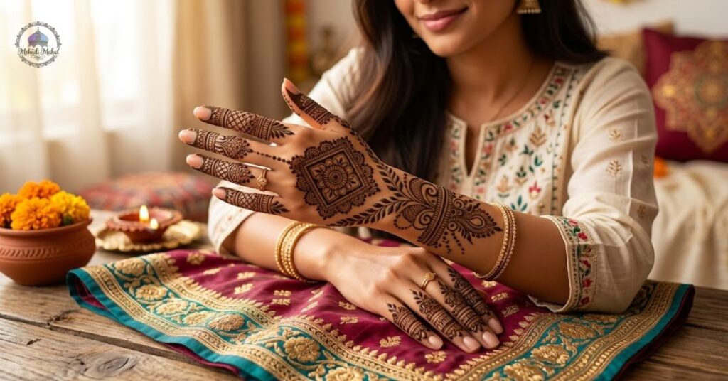 Stylish Front Hand Mehndi Design in 2025