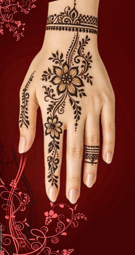 Lotus Mehndi Design
