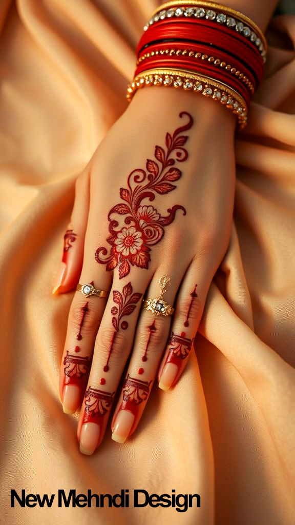 Easy Simple Mehndi Design Front Hand for Beginners