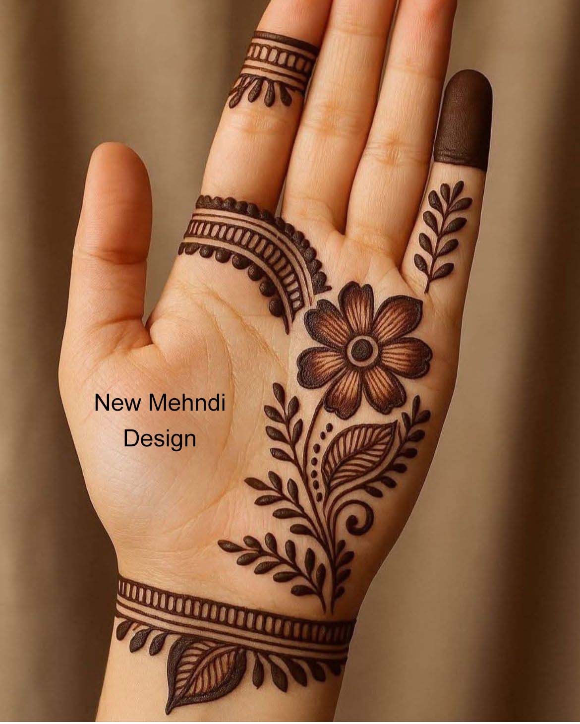 Leafy Vine Simple Mehndi Design