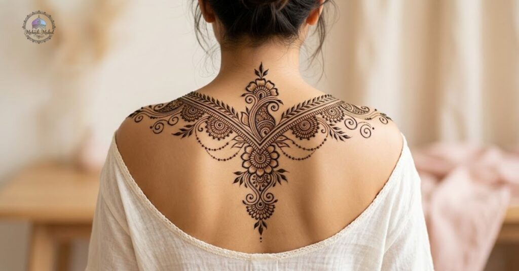 Simple Mehndi Designs for Back