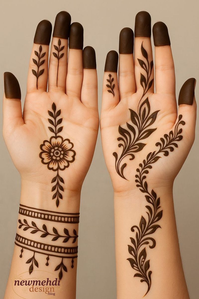 Negative Space Mehndi Designs