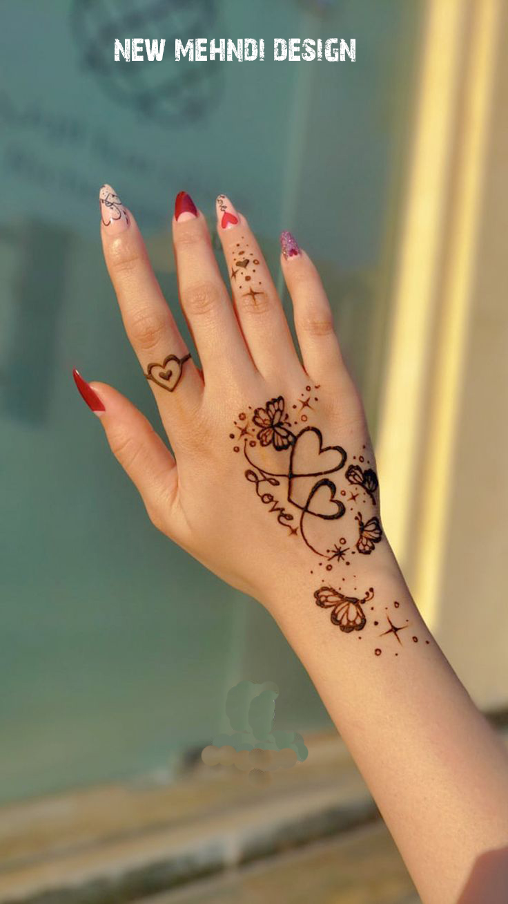 Basic Floral Mehndi Design