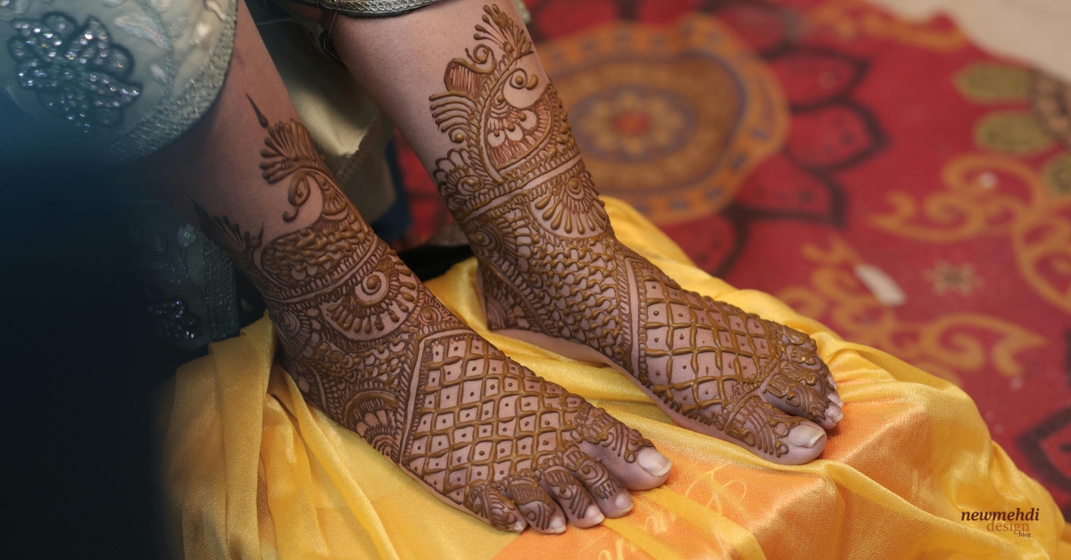 foot mehndi design simple and easy photo