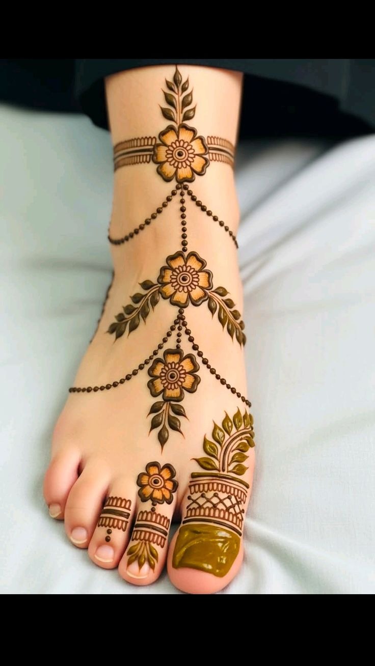 foot mehndi design