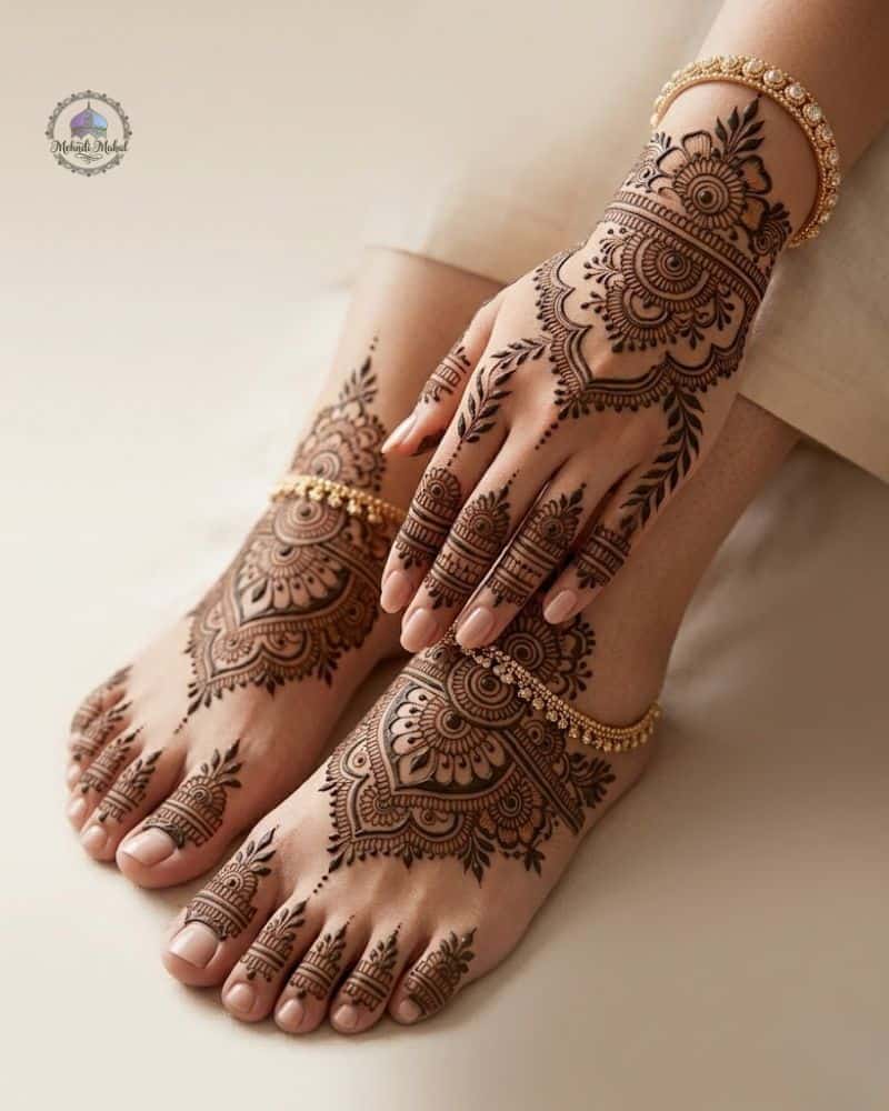 mehndi designs for hands and feet​