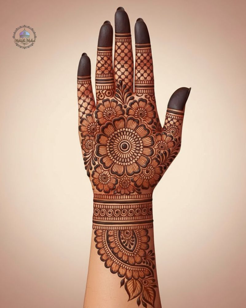 quick mehndi designs for eid full hand 