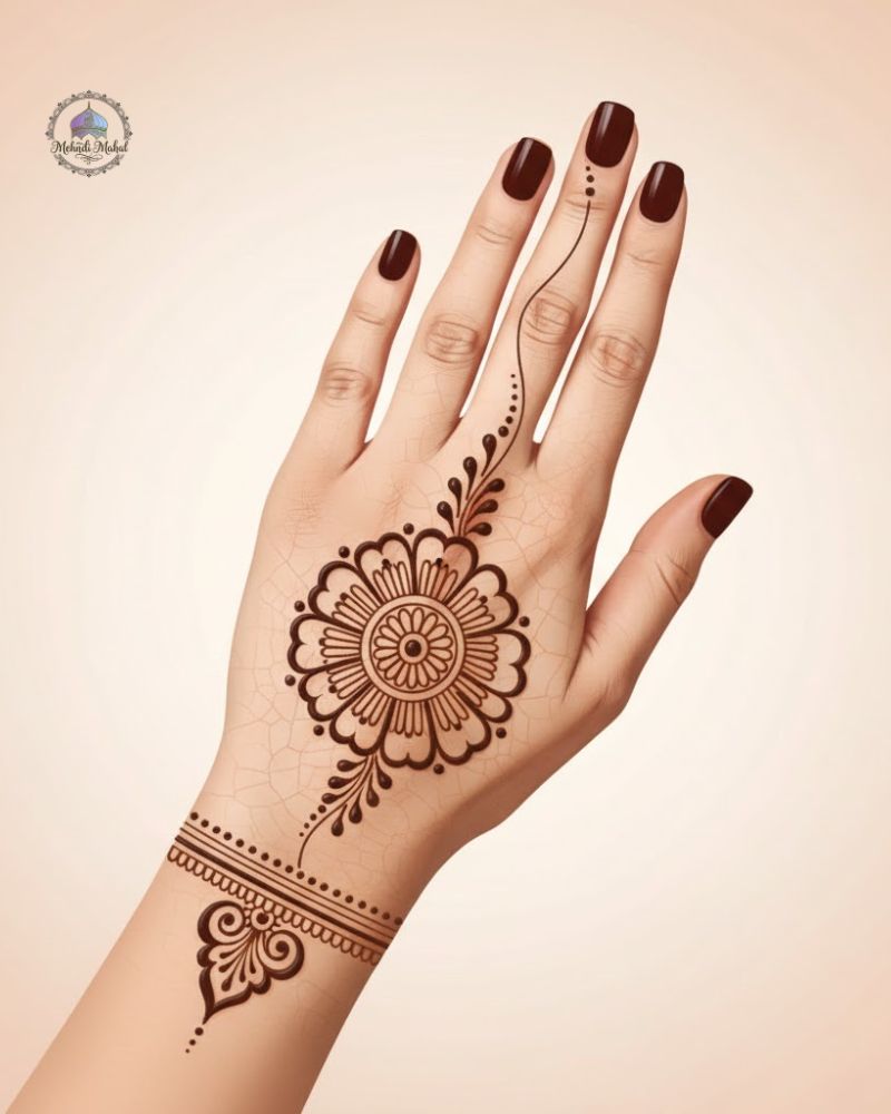 Simple Mehndi Designs For Eid full hand