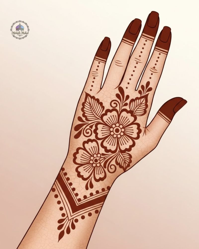 Easy eid Mehndi Designs for full hand