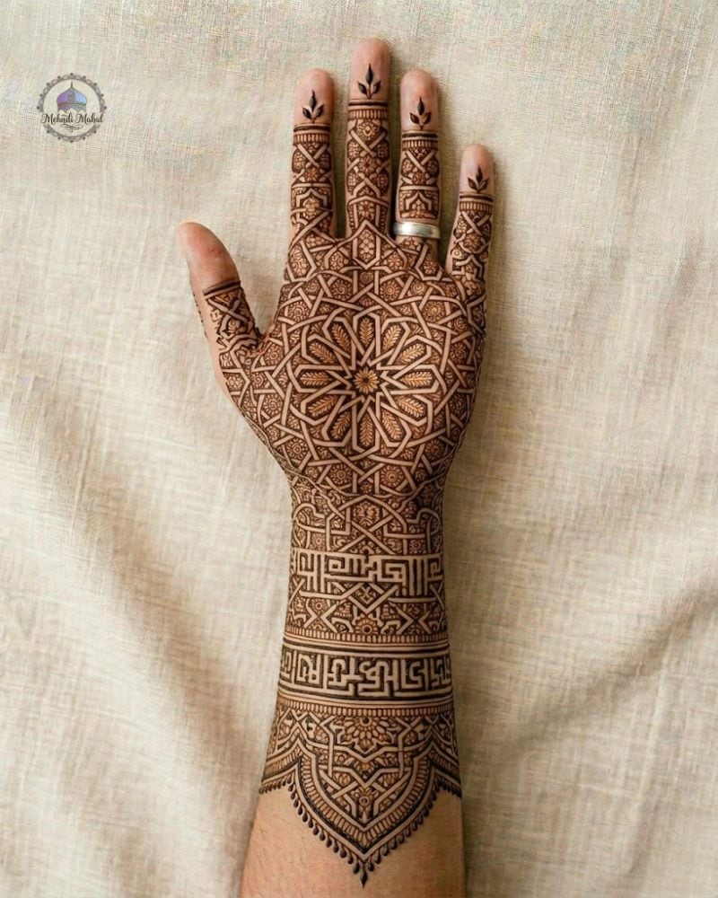 full hand groom mehandi designs 2026