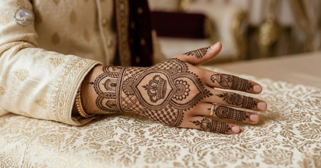 royal groom mehndi design
