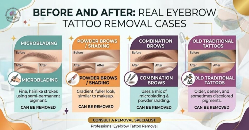 Before and After: Real Eyebrow Tattoo Removal Cases