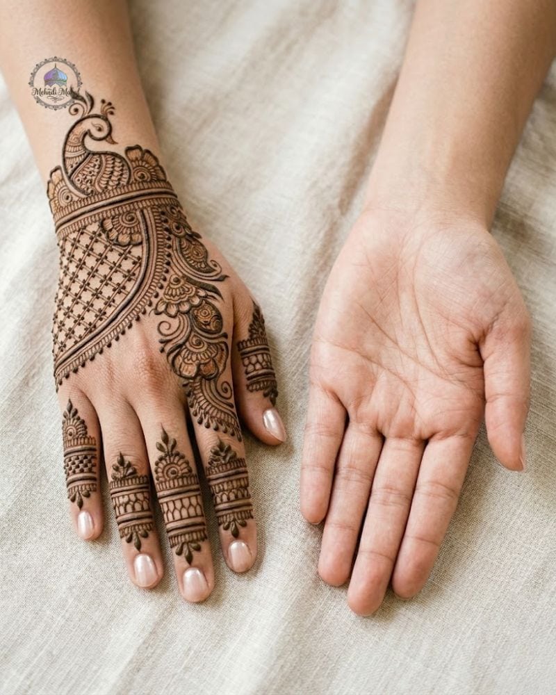 simple bridegroom mehndi design for groom