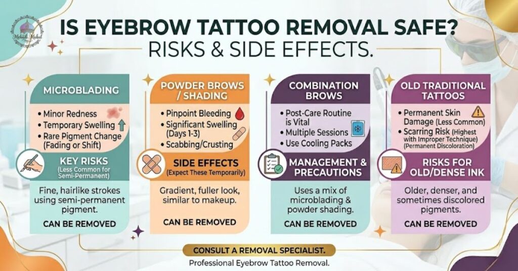 Is Eyebrow Tattoo Removal Safe? Risks & Side Effects