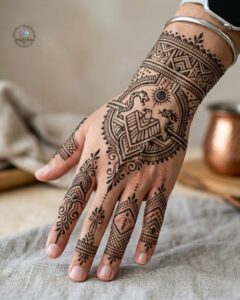 Gents mehndi design minimalist wrist pattern for men