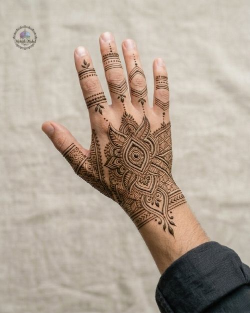 Mandala Mehndi Designs for Men