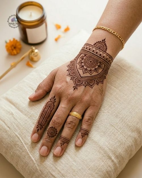 Royal groom mehndi full hand design