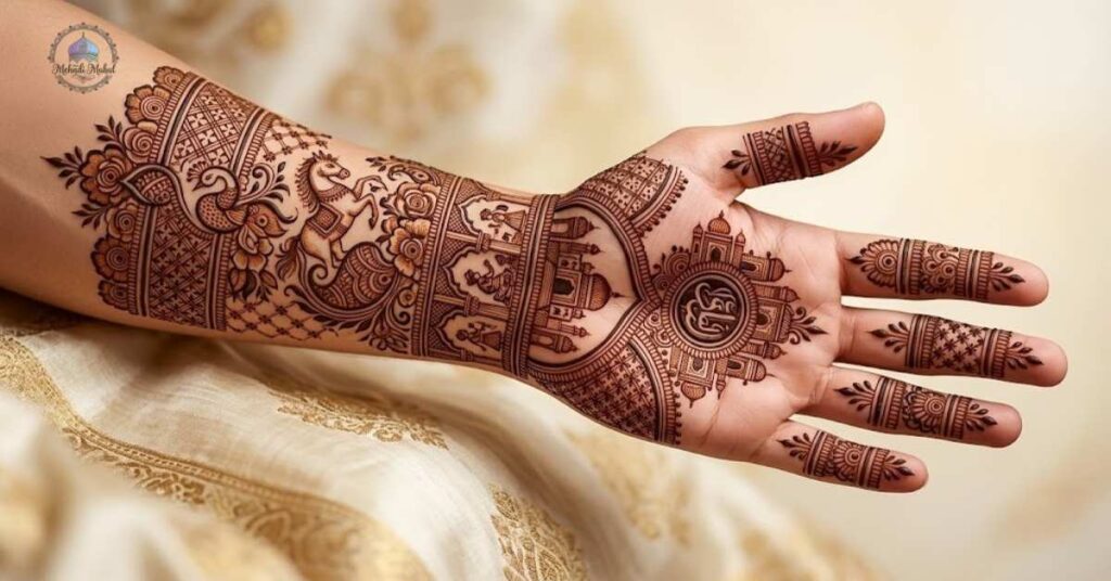 Mughal-Inspired Royal Groom Mehndi Patterns