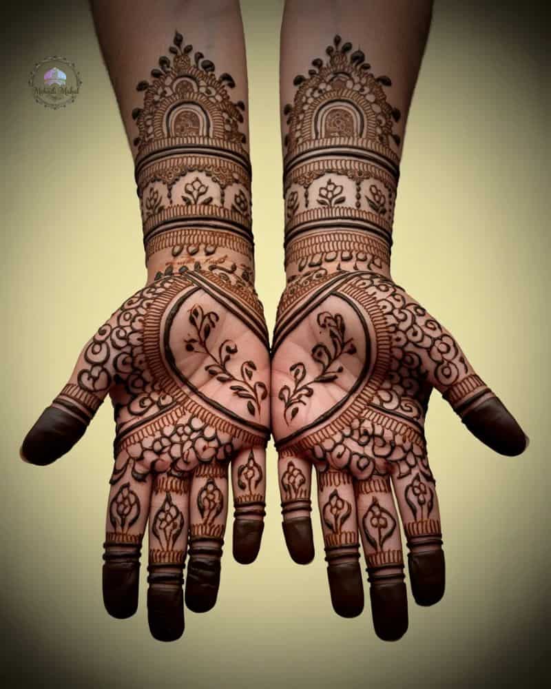 bridegroom mehndi design with bride name