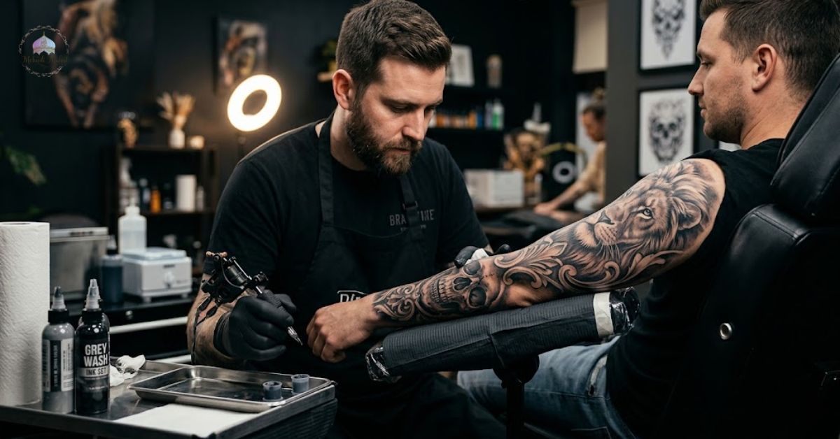 grey wash tattoo