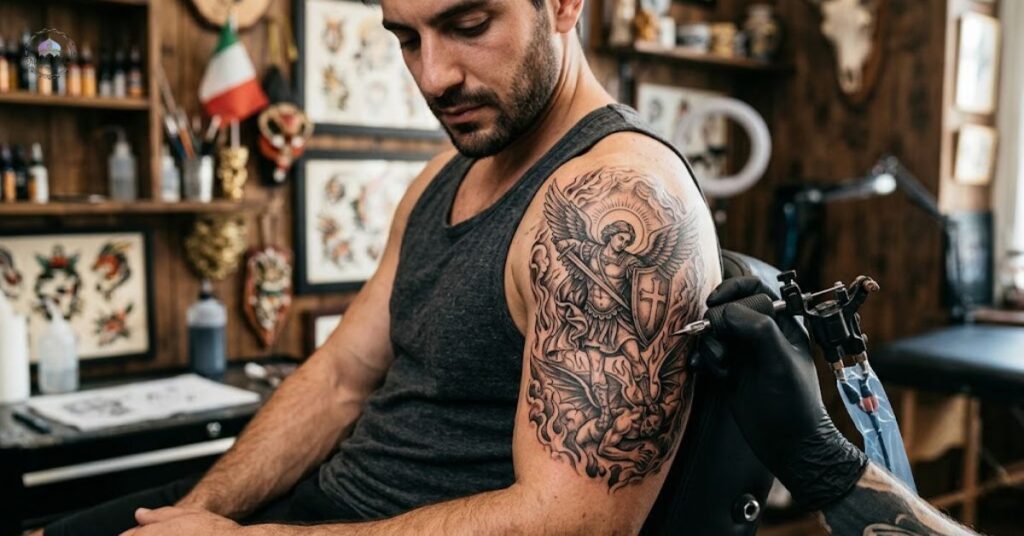 saint michael tattoo