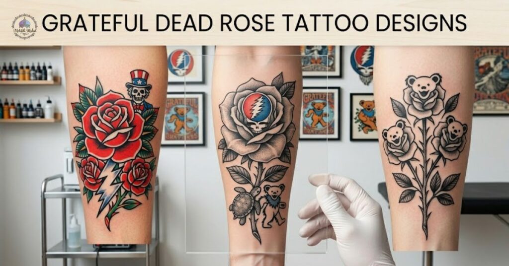 Grateful Dead Rose Tattoo Designs