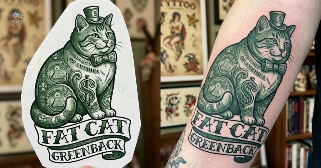 fat cat tattoo greenback