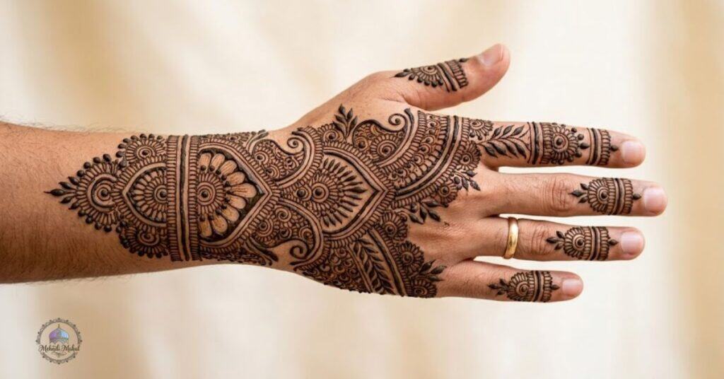 bridegroom mehndi design