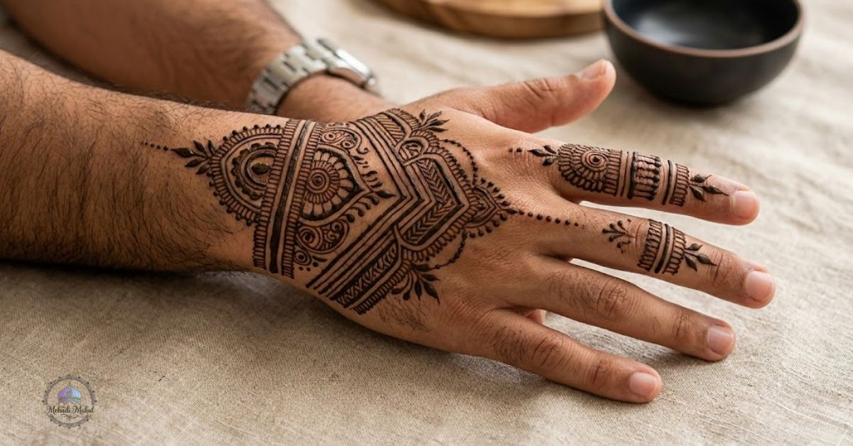 men mehndi design