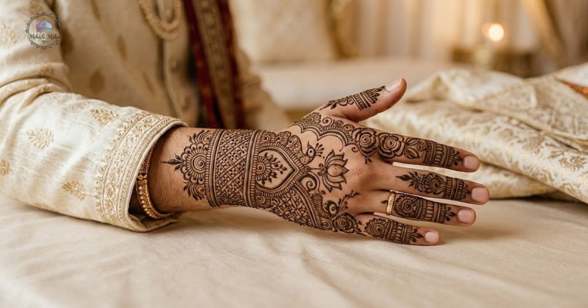 royal groom mehndi design