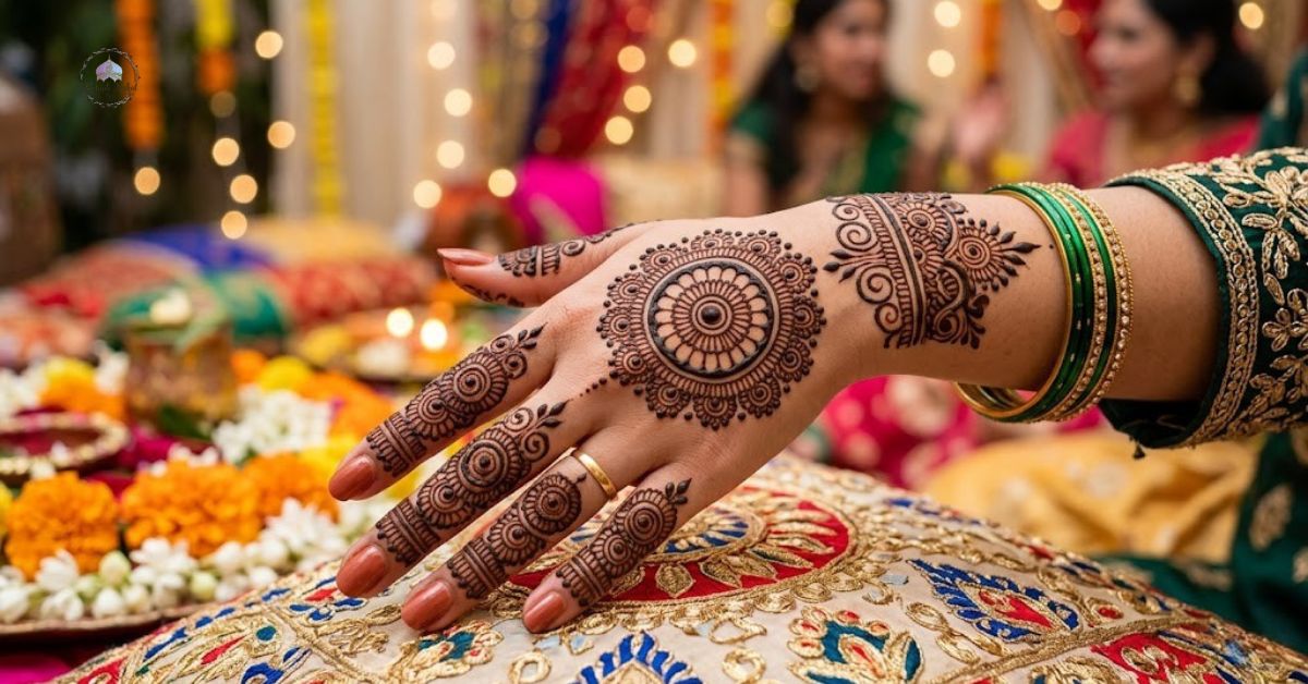 mehndi designs with circles